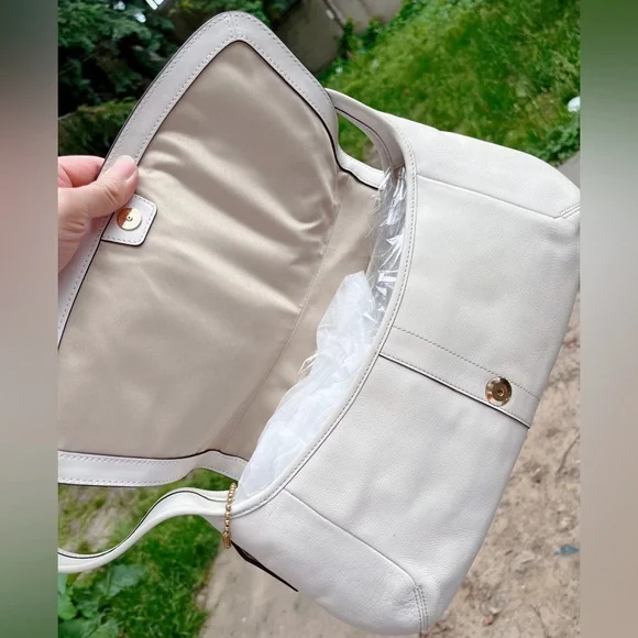 ❌SOLD FB❌100% Authentic Y2K Coach Ergo Belted Flap Shoulder Bag Off White 11263 - Picture 3 of 12